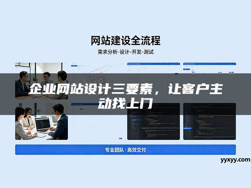 企业网站设计三要素,让客户主动找上门