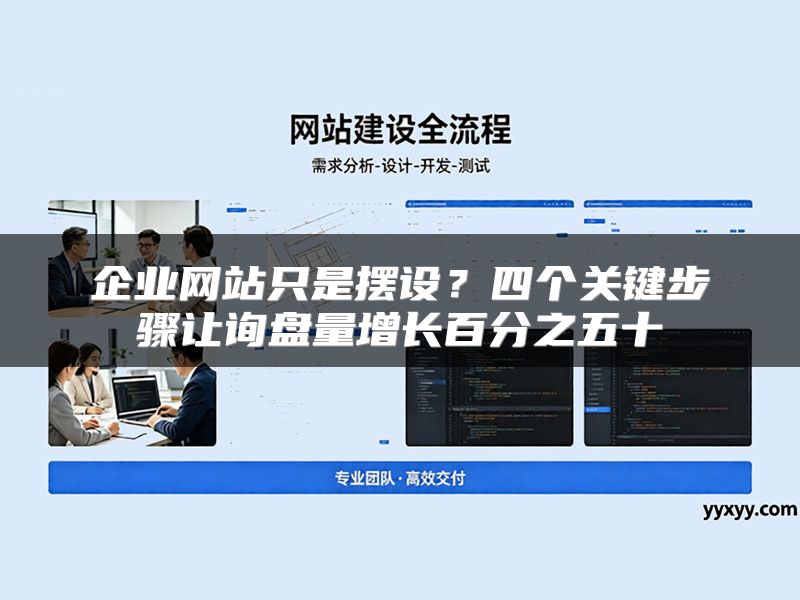 企业网站只是摆设？四个关键步骤让询盘量增长百分之五十