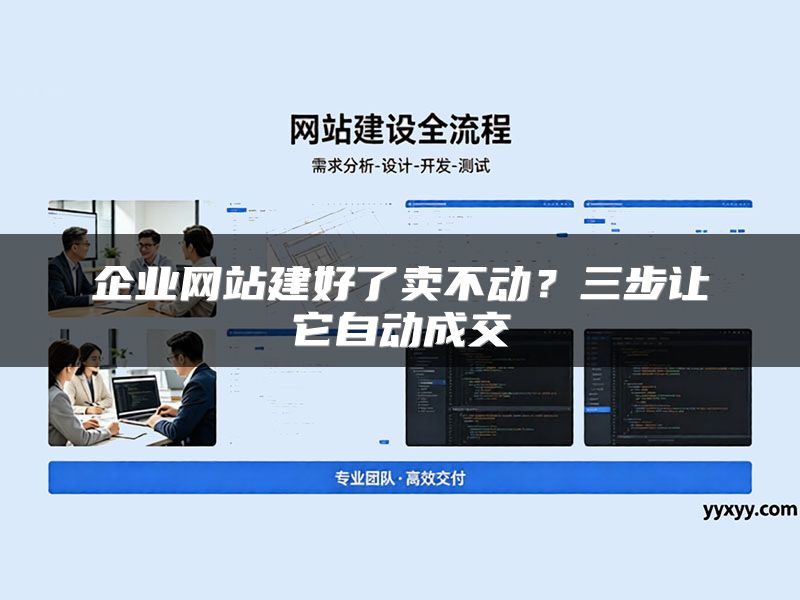 企业网站建好了卖不动?三步让它自动成交