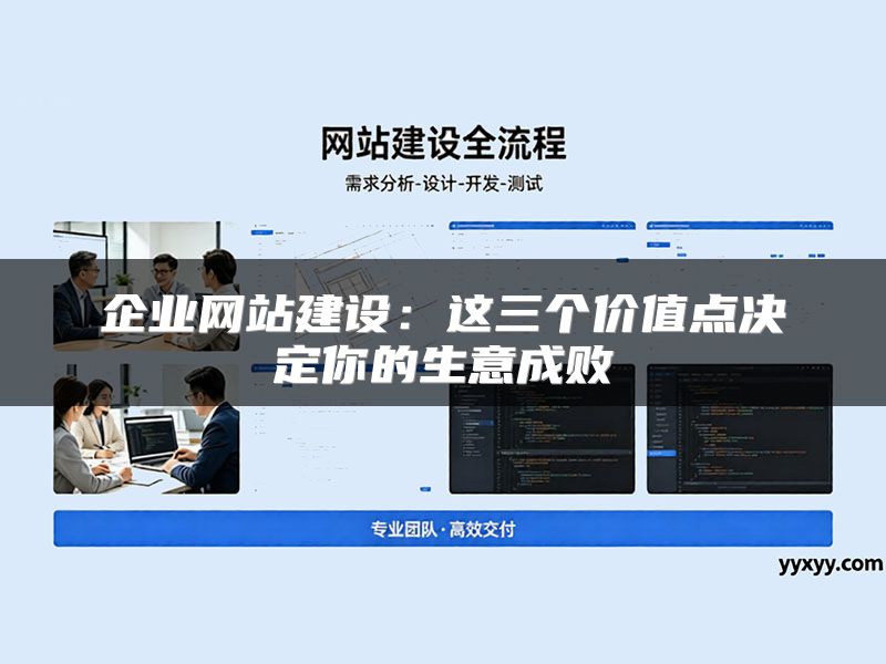 企业网站建设：这三个价值点决定你的生意成败