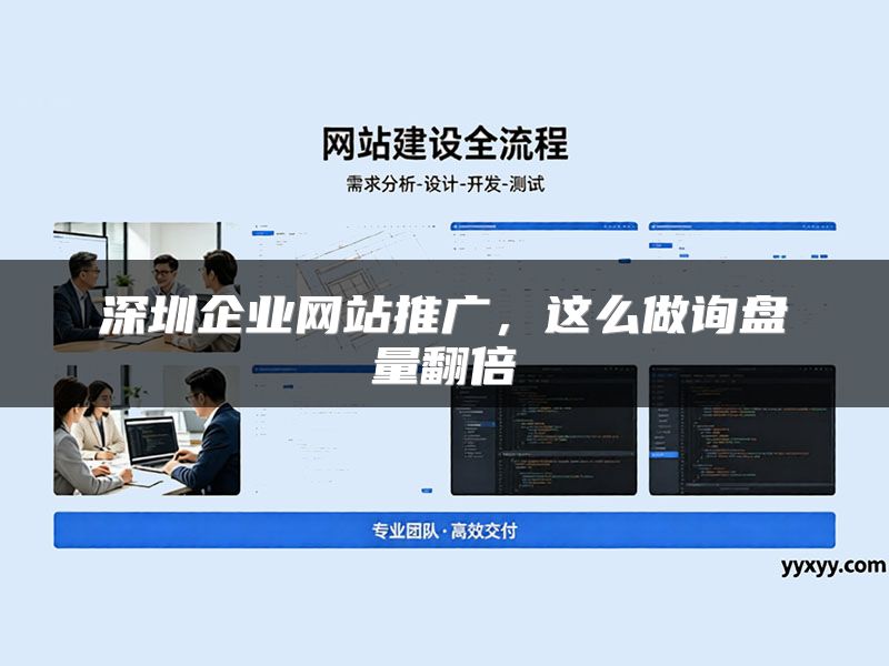 深圳企业网站推广，这么做询盘量翻倍