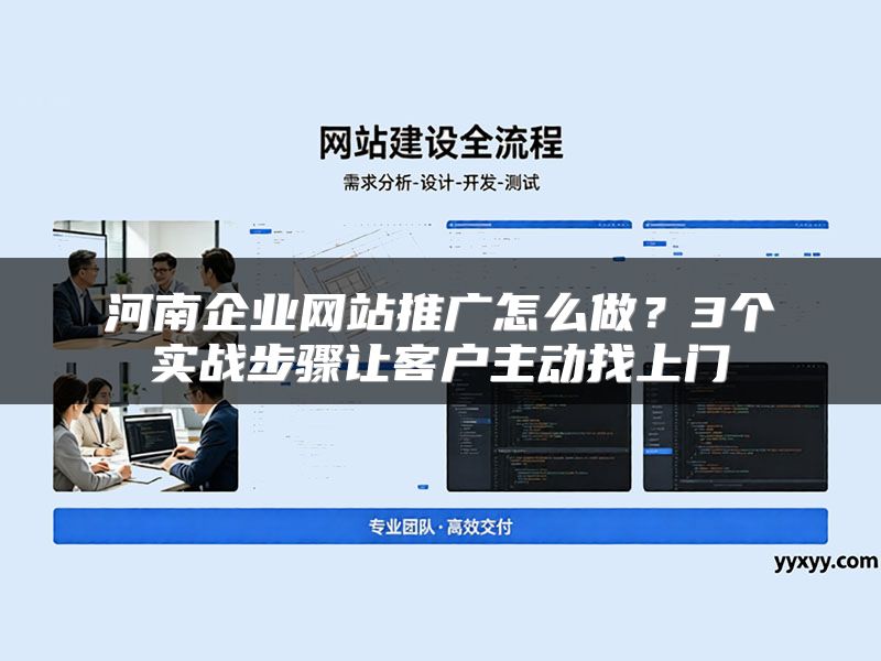 河南企业网站推广怎么做?3个实战步骤让客户主动找上门
